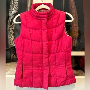 Lilly Pulitzer Fuchsia Quilted Down Vest